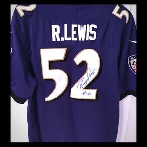 AUTOGRAPHED Hall of Fame Ray Lewis Home Jersey